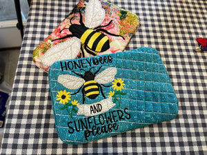 Honeybees and Sunflowers Mug Rug