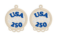 Boucles d’oreilles Tiny American Flag FSL - Boucles d’oreilles en dentelle autoportantes In the Hoop