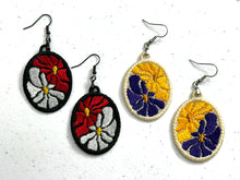 Flower Trip FSL Earrings - Abstract Floral In the Hoop Freestanding Lace Earrings