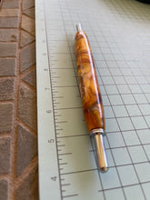 Smooth Acrylic Handmade Double Ended Sewing Tool -- Gold/Gray Glitter Swirl