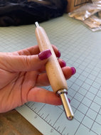 Hardwood Sand-colored Handmade Double Ended Sewing Tool