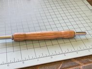Oak Double Thumbstop Handmade Double Ended Sewing Tool