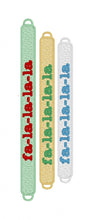 FSL Friendship Bracelet "FA-LA-LA-LA-LA" - In the Hoop Freestanding Lace Bracelet in Three Sizes