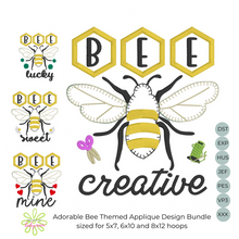 Bee Sweet Creative Mine Lucky Bundle de diseños de apliques - Tres tamaños 5x7, 6x10, 8x12