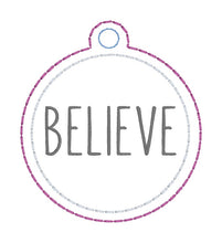 Believe  Ornament for 4x4 hoops
