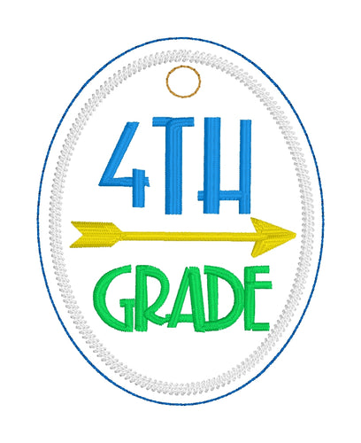Etiquetas y ojales de la escuela primaria para subir de nivel 4to grado: aros 4x4 y 5x7