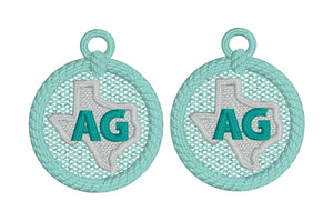 Applique Getaway 2023 Texas FSL Earrings Design File