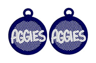 Pendientes Aggies FSL - Pendientes de encaje independientes en el aro