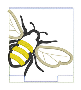 Bee Applique Hanging Pillow Project - In the hoop Machine Embroidery Design