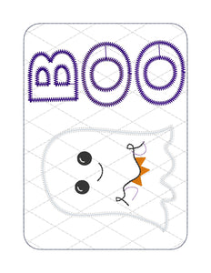 Boo Ghost Applique Mug Rug