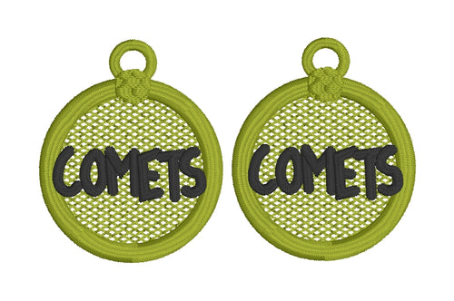 COMETS FSL Earrings - In the Hoop Freestanding Lace Earrings