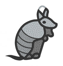 Armadillo Freestanding Lace Ornament Suncatcher or Bookmark for 4x4 Hoops