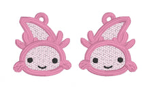 Boucles d’oreilles Axolotl Mud Puppy FSL - Boucles d’oreilles en dentelle autoportantes In the Hoop