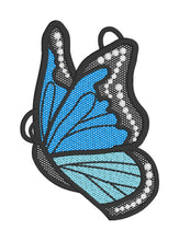 Blue Morpho Butterfly Freestanding Lace (FSL) Suncatcher, Ornament, or Bookmark - In the Hoop Machine Embroidery Design File