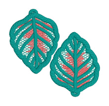 Caladium FSL Boucles d’oreilles SET- Boucles d’oreilles en dentelle autoportantes dans le cerceau