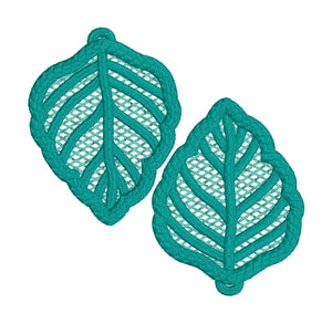 Caladium FSL Boucles d’oreilles SET- Boucles d’oreilles en dentelle autoportantes dans le cerceau