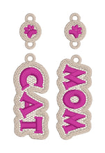 Cat Mom FSL Earrings In the Hoop Freestanding Lace Earrings