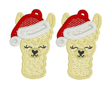 Christmas Alpaca FSL Earrings - In the Hoop Freestanding Lace Earrings