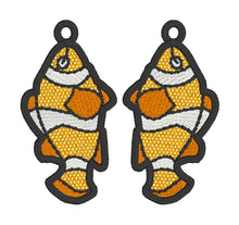 Clownfish FSL Earrings- In the Hoop Freestanding Lace Earrings