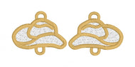 Cowboy Hat FSL Earrings - In the Hoop Freestanding Lace Earrings