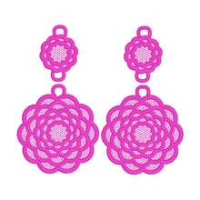 Dahlia Dangles FSL Earrings - In the Hoop Freestanding Lace Earrings