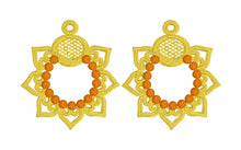 Boucles d’oreilles Santa Face FSL - Boucles d’oreilles en dentelle autoportantes In the Hoop