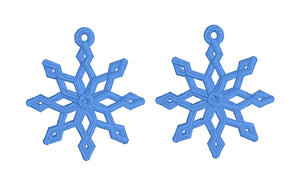 Boucles d’oreilles Snowflake FSL - Boucles d’oreilles en dentelle autoportantes In the Hoop