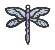 Dragonfly Freestanding Lace (FSL) Suncatcher, Ornament, or Bookmark - In the Hoop Machine Embroidery Design File