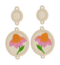 Echinacea Dangles FSL Pendientes SET- En los pendientes de encaje independientes del aro