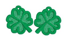 Boucles d’oreilles FSL Four Leaf Clover - Boucles d’oreilles en dentelle autoportantes In the Hoop