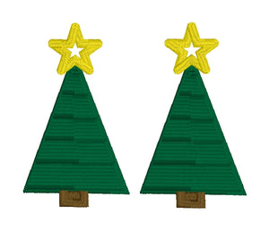 Pendientes FSL FRINGE del árbol de Navidad - Pendientes de encaje independientes en el aro