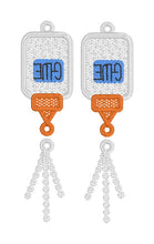 Glue and Glue Dangles FSL Earrings In the Hoop Freestanding Lace Earrings