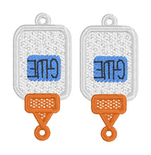 Glue and Glue Dangles FSL Earrings In the Hoop Freestanding Lace Earrings