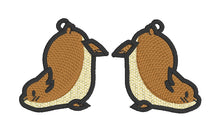 Guinea Pig Mikey FSL Earrings - In the Hoop Freestanding Lace Earrings