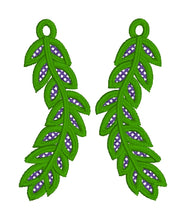 Hanging Leaves FSL Earrings - In the Hoop Freestanding Lace Earrings