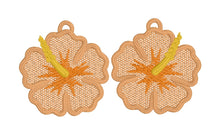 Hibiscus FSL Earrings - In the Hoop Freestanding Lace Earrings