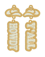 Howdy Y'all FSL Earrings In the Hoop Freestanding Lace Earrings
