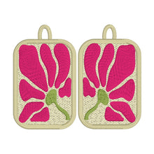 Jellyflower2 FSL Earrings - Abstract Floral In the Hoop Freestanding Lace Earrings
