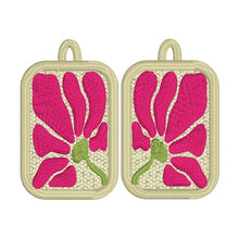 Jellyflower2 FSL Earrings - Abstract Floral In the Hoop Freestanding Lace Earrings