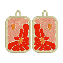 Jellyflower4 FSL Earrings - Abstract Floral In the Hoop Freestanding Lace Earrings