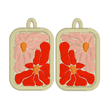 Jellyflower4 FSL Earrings - Abstract Floral In the Hoop Freestanding Lace Earrings