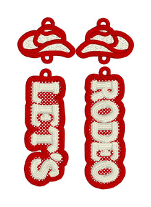 Let's Rodeo FSL Earrings In the Hoop Freestanding Lace Earrings