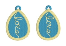 Love FSL Earrings - In the Hoop Freestanding Lace Earrings - Two Styles