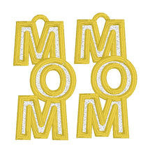 Pendientes FSL con letras MOM - Pendientes de encaje independientes en el aro