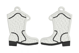 Mardi Gras Majorette Boots FSL Pendientes - En los pendientes de encaje independientes del aro