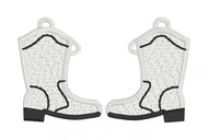 Mardi Gras Majorette Boots FSL Earrings - In the Hoop Freestanding Lace Earrings