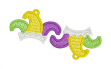 Mardi Gras Jester Cap FSL Earrings - In the Hoop Freestanding Lace Earrings