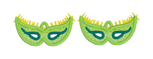 Pendientes FSL de máscaras de Mardi Gras - Pendientes de encaje independientes en el aro