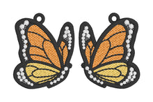 Monarch FSL Earrings - In the Hoop Freestanding Lace Earrings