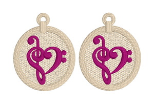 Boucles d’oreilles Bow FSL - Boucles d’oreilles en dentelle autoportantes In the Hoop